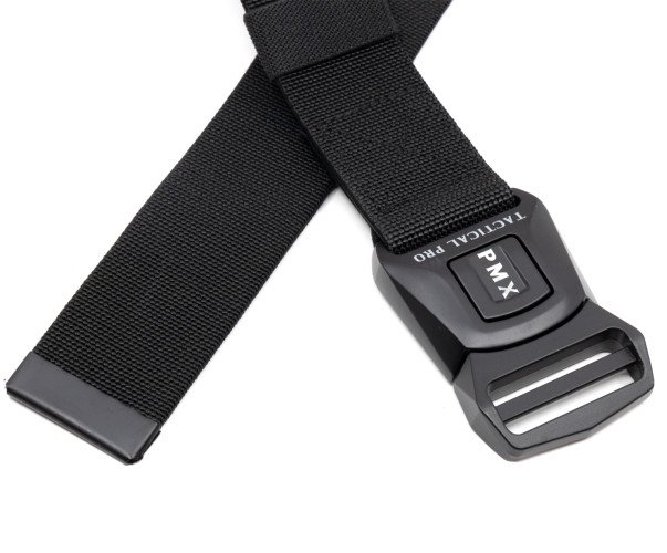 Ремень брючный PMX-18 с металлической застёжкой Черный