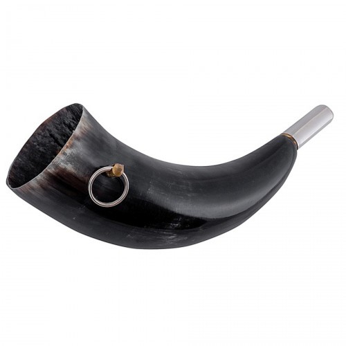 Горн охотничий PakiGorn из рога животного 25 см Круглый