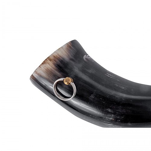 Горн охотничий PakiGorn из рога животного 25 см Круглый