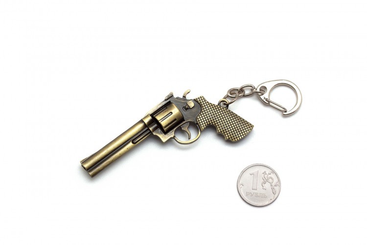 Брелок Microgun S Револьвер Colt King Cobra Золотой