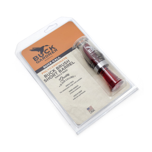Манок духовой на утку крякву Buck Gardner Buck Brush Short Barrel BB3-S/RT Дымчатый / Красный