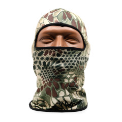 Маска балаклава RusForce Breath трикотажная 1 отверстие с защитой дыхательных путей Питон Хаки