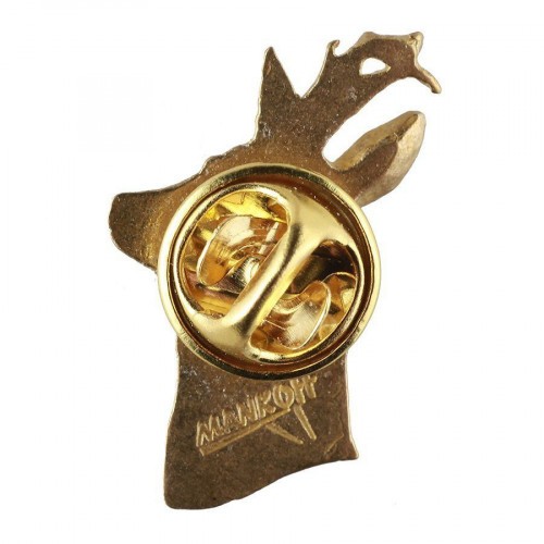 Значок Косуля Латунь