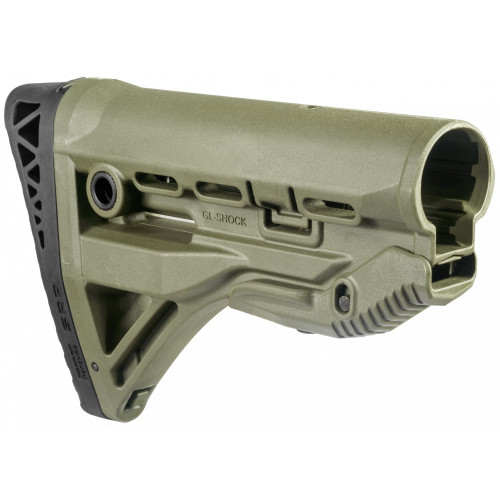 Приклад телескопический Fab Defense GL-SHOCK SRP с амортизатором и упором Зелёный