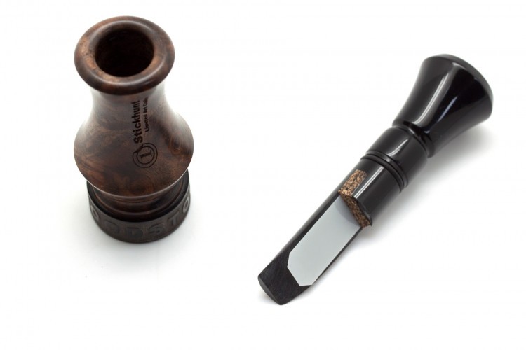 Манок духовой на утку акриловый Stickhunt ArtCalls Woodstock Орех 1 лепесток Чёрный