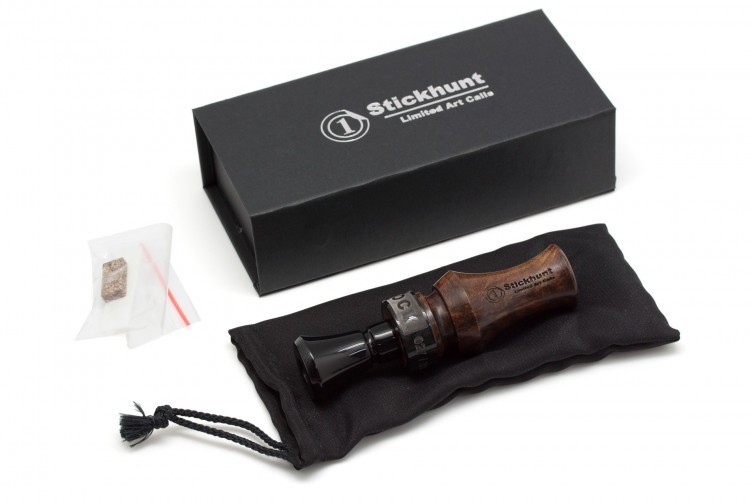 Манок духовой на утку акриловый Stickhunt ArtCalls Woodstock Орех 1 лепесток Чёрный