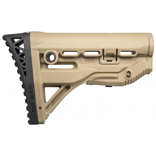 Приклад телескопический Fab Defense GL-SHOCK SRP с амортизатором и упором Койот