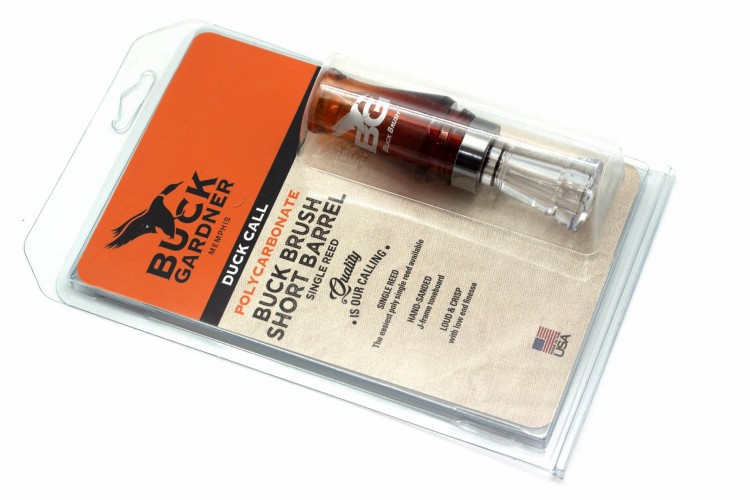 Манок духовой на утку крякву Buck Gardner Buck Brush Short Barrel BB3-BRB/C Бурбон / Прозрачный