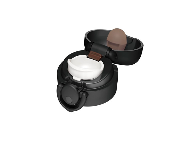 Термос для напитков (термокружка) THERMOS JNR-501 MTBK 0.5L, нержавеющая сталь, откидной механизм, чёрный