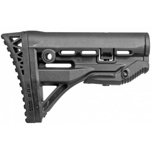 Приклад телескопический Fab Defense GL-SHOCK SRP с амортизатором и упором Чёрный
