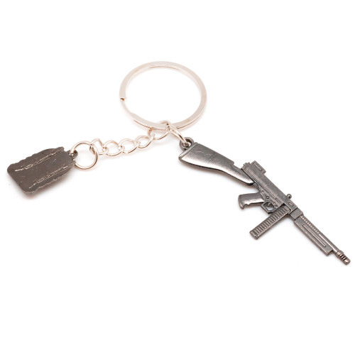 Брелок Microgun XS Пистолет-пулемёт Thompson с рюкзаком Хромированный