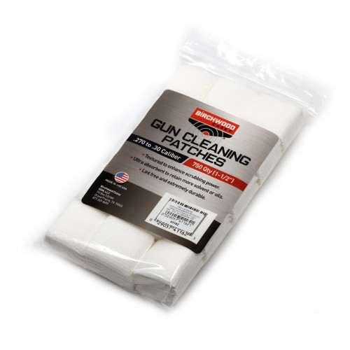 Патч-салфетка хлопчатобумажный Birchwood Casey Gun Cleaning 41162 | Кал. .270-.30 | 38x38 мм 750 шт
