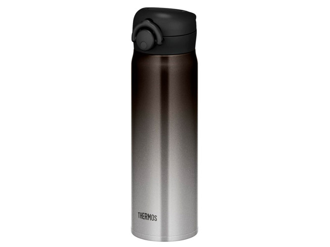Термос для напитков (термокружка) THERMOS JNR-502 LTD BKG 0.5L, нержавеющая сталь, откидной механизм, чёрный
