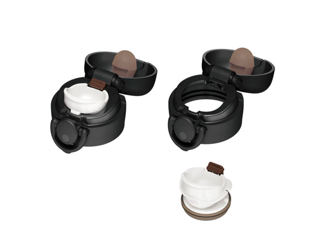 Термос для напитков (термокружка) THERMOS JNR-502 LTD BKG 0.5L, нержавеющая сталь, откидной механизм, чёрный