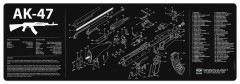 Коврик TekMat AK47 для чистки оружия AK47 30х91 см Черный