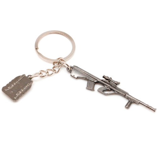 Брелок Microgun XS Винтовка Steyr AUG A3 с рюкзаком Хромированный