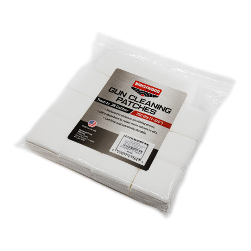 Патч-салфетка хлопчатобумажный Birchwood Casey Gun Cleaning 41164 | Кал. 7 мм - .38 | 95х95 мм 750 шт