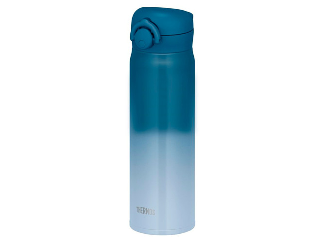 Термос для напитков (термокружка) THERMOS JNR-502 LTD BLG 0.5L, нержавеющая сталь, откидной механизм, голубой