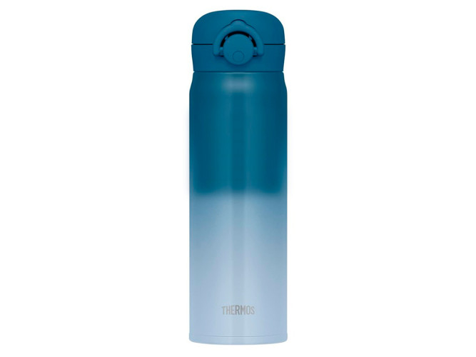 Термос для напитков (термокружка) THERMOS JNR-502 LTD BLG 0.5L, нержавеющая сталь, откидной механизм, голубой