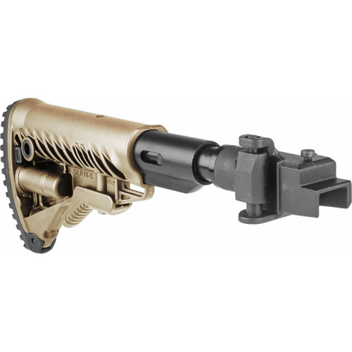 Приклад телескопический Fab Defense M4-AK SB для АК 47/74/Сайга с амортизатором (Металлическое соединение) Койот