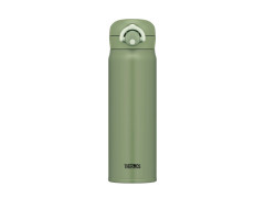 Термос для напитков (термокружка) THERMOS JNR-601 KKI 0.6L, нержавеющая сталь, откидной механизм, хаки