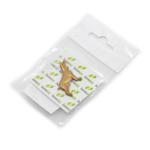 Значок Русский спаниель Латунь