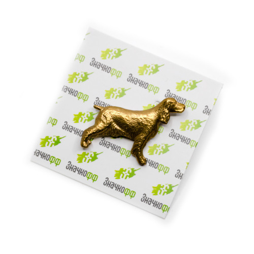 Значок Русский спаниель Латунь