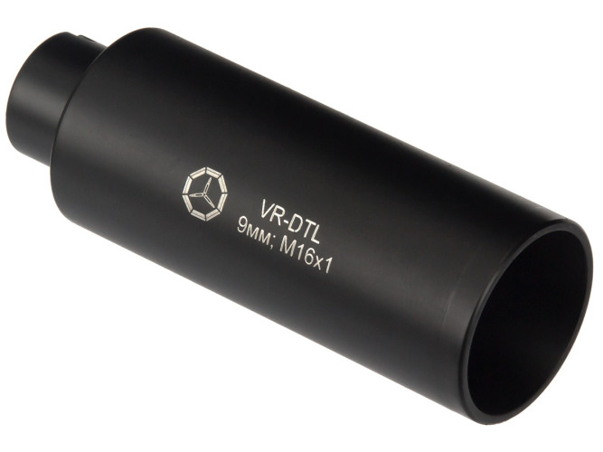 Пламегаситель-дожигатель Вектор-7.62 VR-DTL 9 для Сайга-9/TR9, резьба 16х1, калибр 9мм, сталь