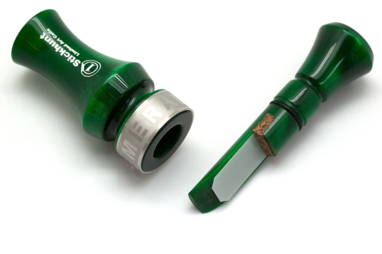 Манок духовой на утку акриловый Stickhunt ArtCalls Emerald 2 лепестка Изумруд