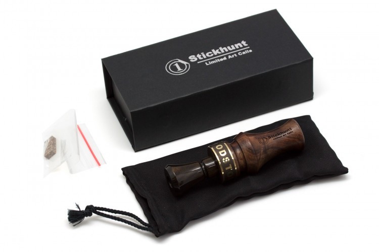 Манок духовой на утку Stickhunt ArtCalls Woodstock Орех Gold edition 1 лепесток Чёрное золото