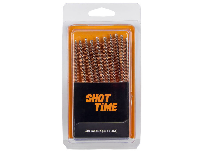 Ерш щетинный для чистки оружия ShotTime ST-BB-30-10-B для .30 калибра Папа 8/32 Бронза 10 шт