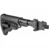 Приклад телескопический Fab Defense M4-AK SB для АК 47/74/Сайга с амортизатором (Металлическое соединение) Чёрный