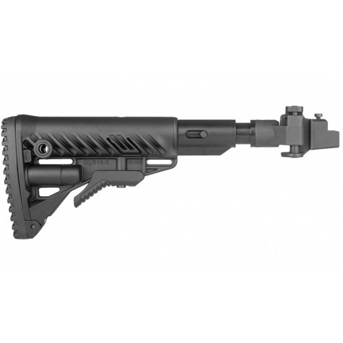 Приклад телескопический Fab Defense M4-AK SB для АК 47/74/Сайга с амортизатором (Металлическое соединение) Чёрный