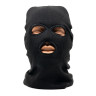 Маска балаклава Стикхант Застава зимняя вязаная с флисовой подкладкой 3 отверстия Чёрный