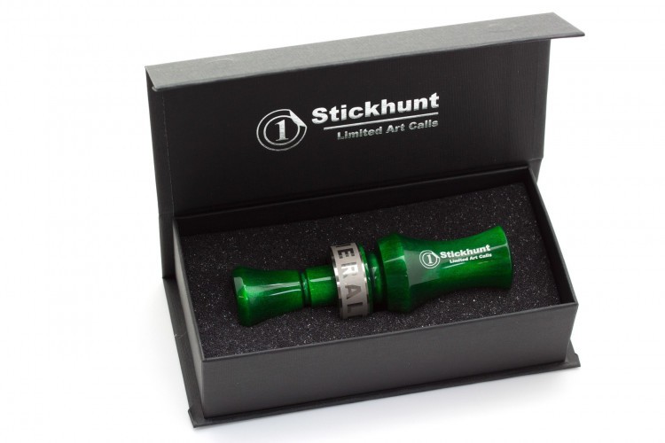 Манок духовой на утку акриловый Stickhunt ArtCalls Emerald 1 лепесток Изумруд