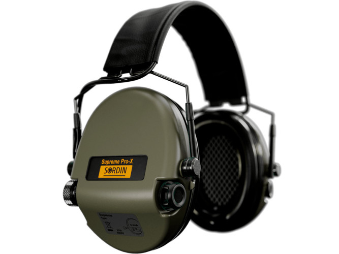 Наушники активные стрелковые Sordin (MSA) Supreme Pro-X Slim 74302-X/L-S 26-82 ДБ Хаки