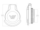 Крышка защитная Vector Optics Continental Metal Filp-up Cap D=28 мм (на объектив)