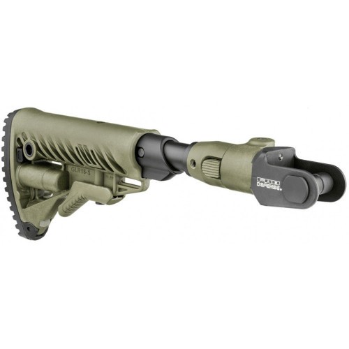 Приклад телескопический Fab Defense M4-AKMS P SB для АКМС с амортизатором Зелёный