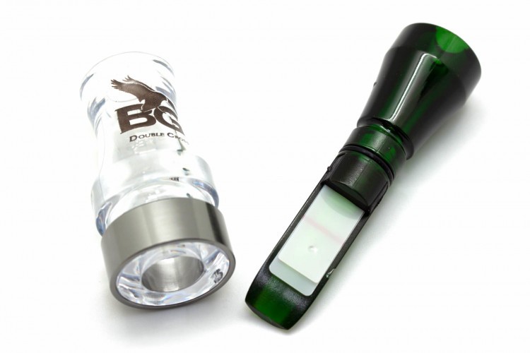 Манок духовой на утку крякву Buck Gardner Double Nasty III Cross DN3PC-C/CG Прозрачный / Зелёный