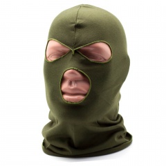 Маска балаклава Стикхант Патруль летняя трикотажная 3 отверстия Хаки