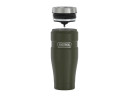 Термос для напитков (термокружка) THERMOS KING SK-1005 MAG 0.47L, нержавеющая сталь, клапан, крышка-пробка, Army Green
