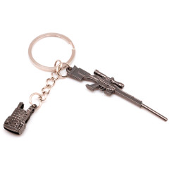 Брелок Microgun XS Снайперская винтовка Heckler and Koch PSG-1 с бронежилетом Хромированный