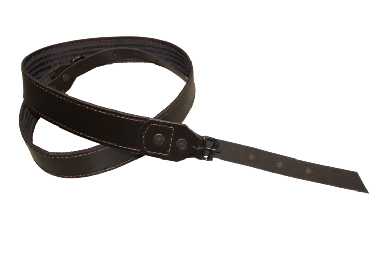 Ремень оружейный Стикхант ТАК-Р №02 без антабок из натуральной кожи 90х4 см Коричневый