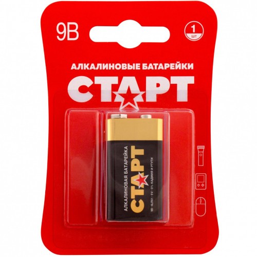 Батарейки алкалиновые Старт 6LR61-BL1 Тип 6LR61 9V 1 шт