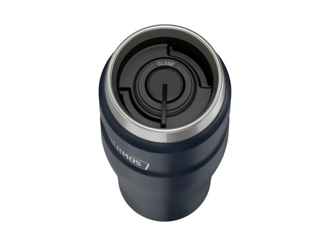 Термос для напитков (термокружка) THERMOS KING SK-1005 MMB 0.47L, нержавеющая сталь, клапан, крышка-пробка, тёмно-синий