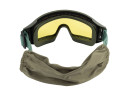 Очки-маска баллистические тактические ShotTime Puma, защитная, оправа зелёная, линза желтая