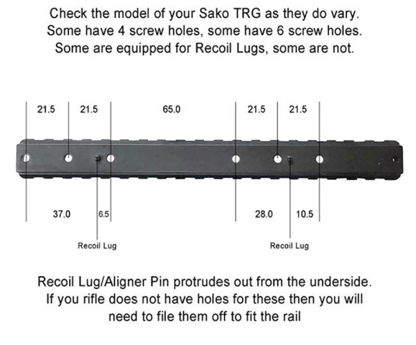 Основание Contessa, Picatinny, на SAKO TRG 42/22, 0 MOA