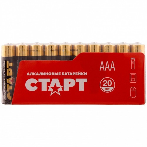 Батарейки алкалиновые Старт LR03-B20 Тип LR03 (AAA) 1.5V 20 шт