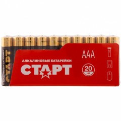Батарейки алкалиновые Старт LR03-B20 Тип LR03 (AAA) 1.5V 20 шт