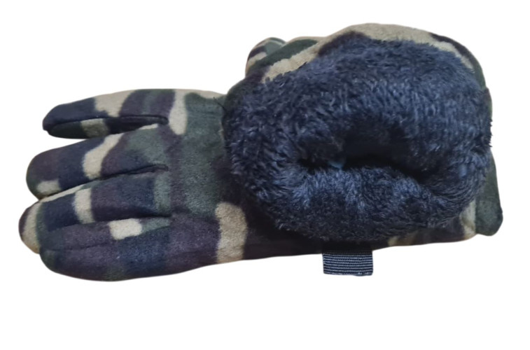 Перчатки Стикхант Тундра зимние полноразмерные флис Мультикам (зелёный)